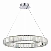 Люстра подвесная ЛЕД Тиволи (Tivoli) SL1622.113.01 ST-Luce прозрачная на 1 лампу, основание хром в стиле современный кольца Люстра подвесная ЛЕД Тиволи (Tivoli) SL1622.113.01 ST-Luce прозрачная на 1 лампу, основание хром в стиле современный кольца